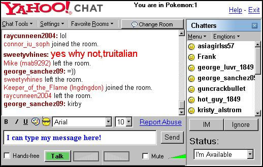 Yahoo chat header image