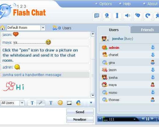 123 Flash chat header image