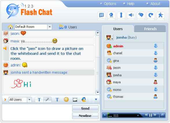 123 Flash chat header image