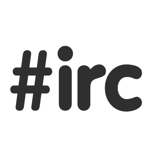 Bold '#IRC' text on a white background, symbolizing the enduring legacy of Internet Relay Chat and its impact on chatrooms, moderation, and digital communication