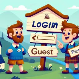 Login and guest box for Peebles click to goto chat