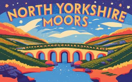 Virtual community platform showcasing North Yorkshire's scenic landscape, emphasizing social interaction and messaging