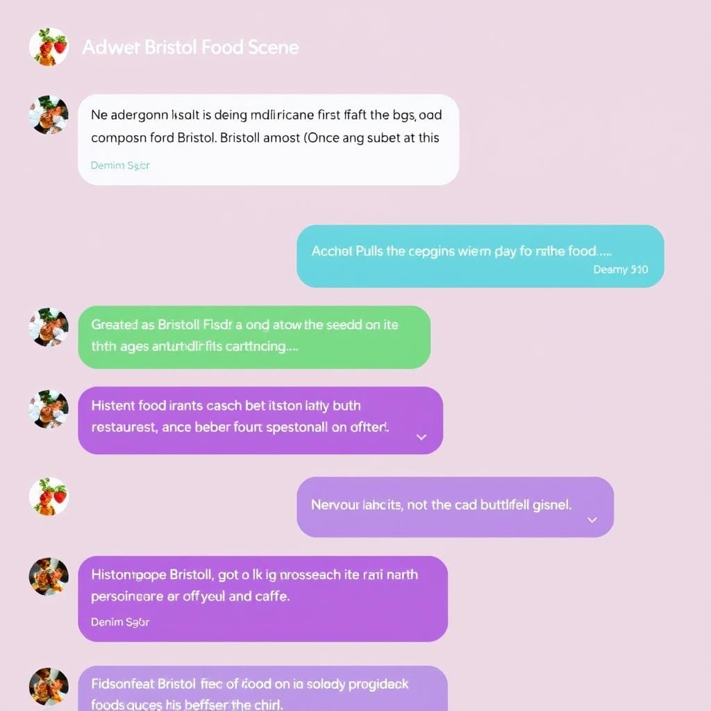 Bristol chat rooms discussing food and restaurants
