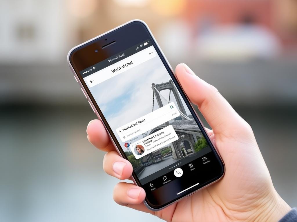Bristol chat rooms on mobile device showing easy access