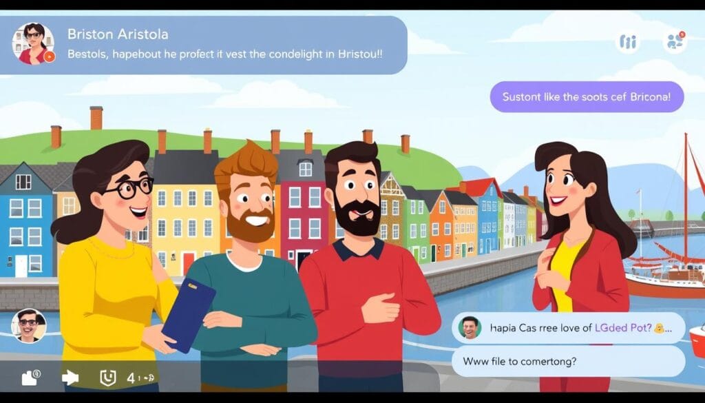 Bristol chat rooms showing friendly conversation between users