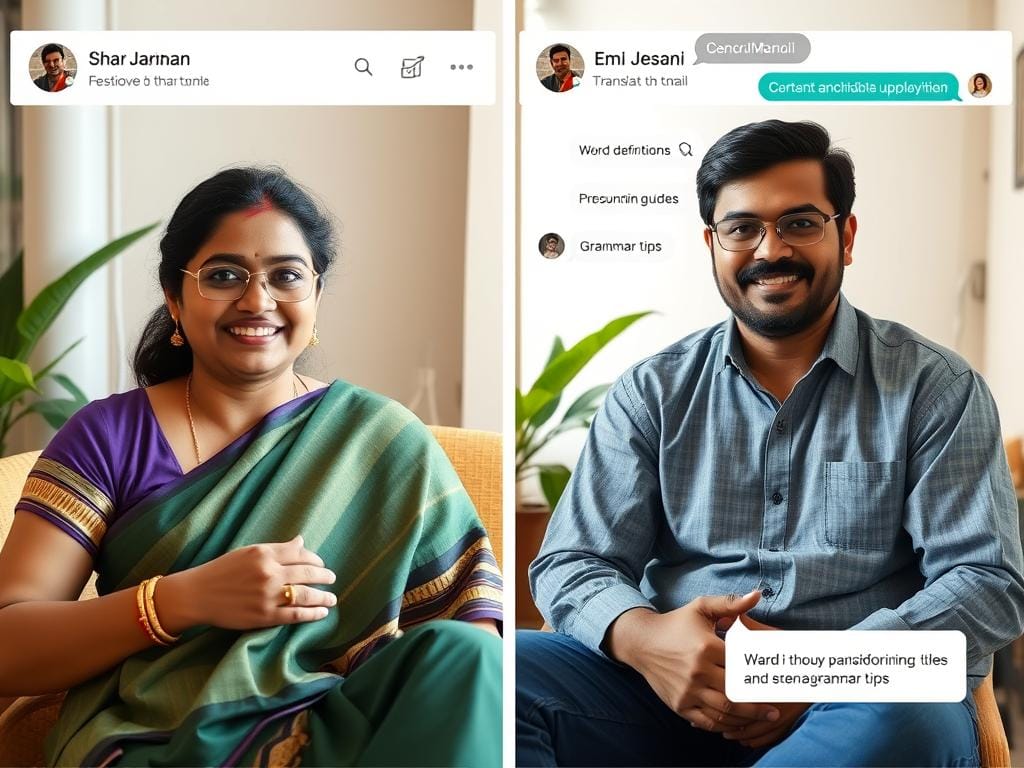 Non-native speakers learning Tamil through chat interactions