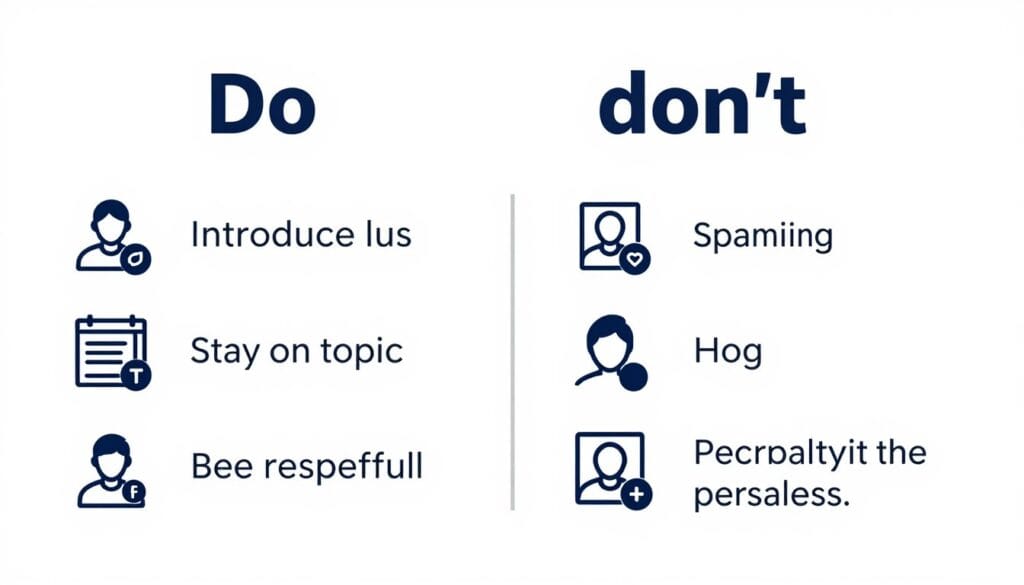 Aberdeen Chat Room etiquette guide showing dos and don'ts