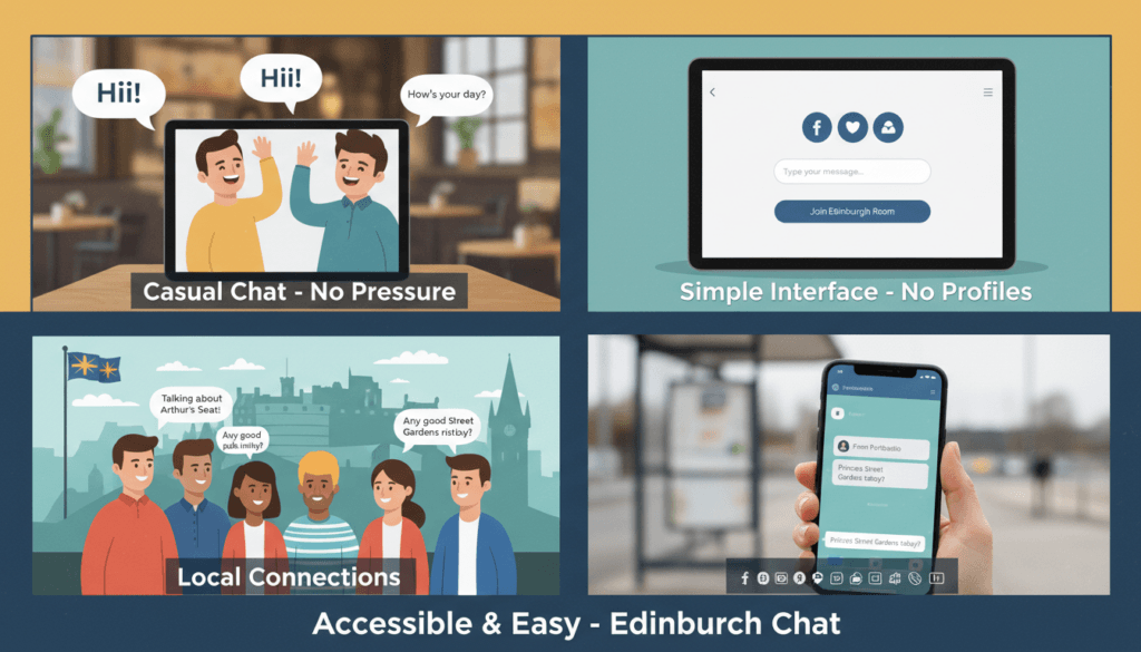 Benefits of Edinburgh chat rooms shown through user experiences