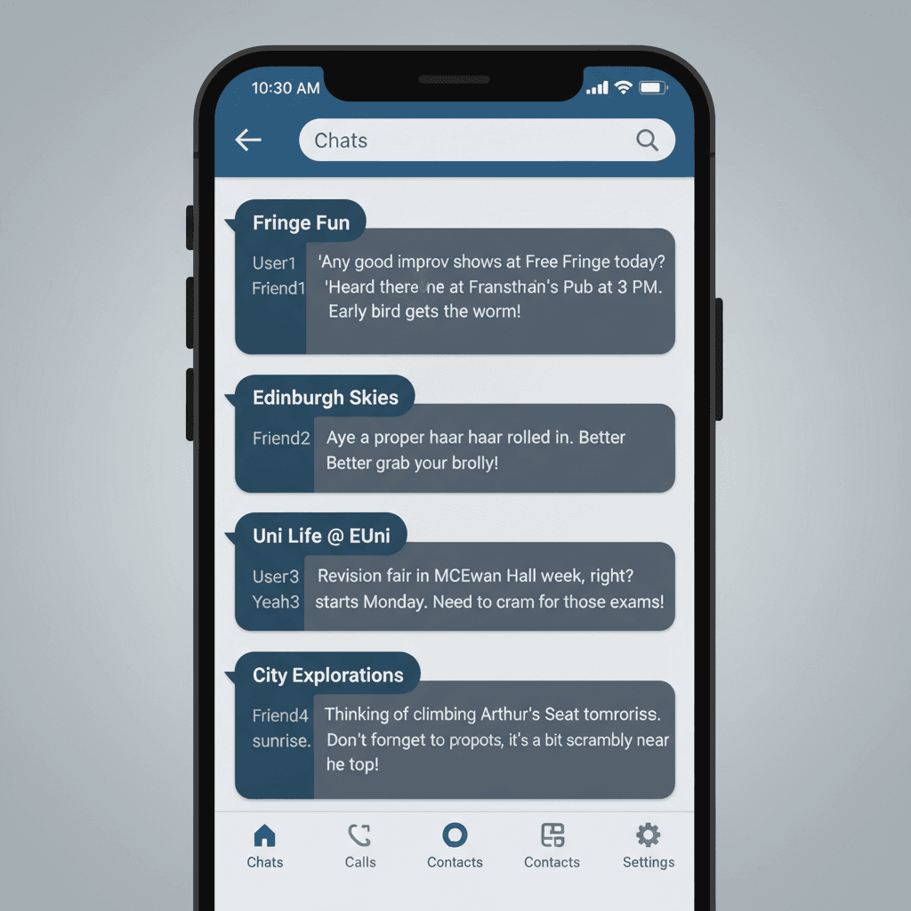 Edinburgh-specific topics in local chat rooms