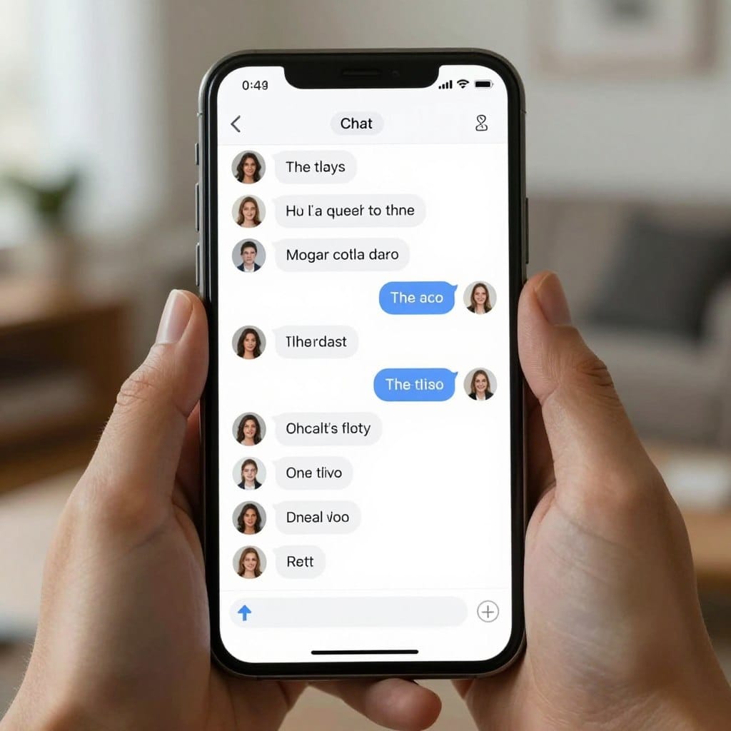 Person preferring text chat over social media platforms