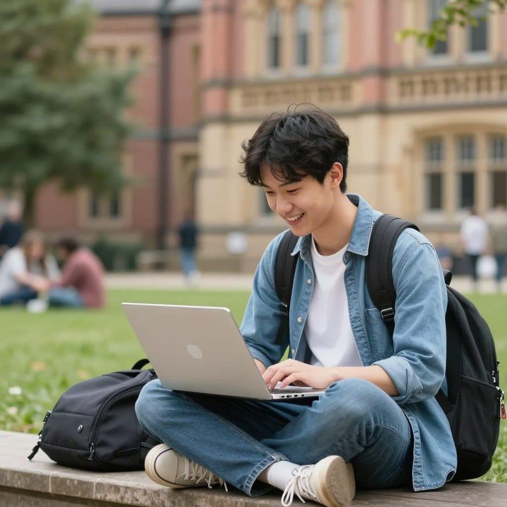 Student in Manchester using chat room to meet locals