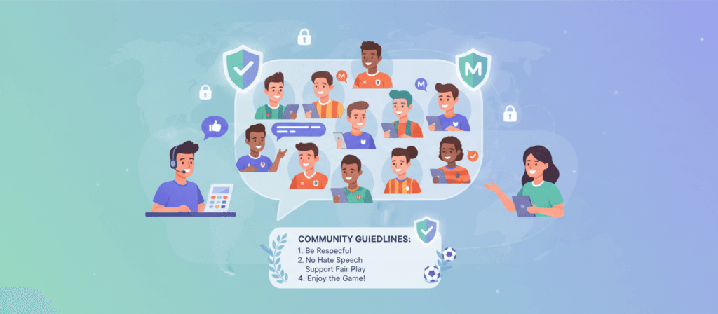 Safe moderated football chat environment
