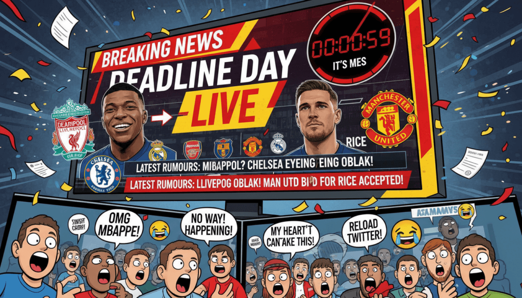 Transfer deadline day excitement in chat rooms