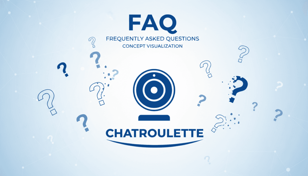Question marks and FAQ symbols about Chatroulette history