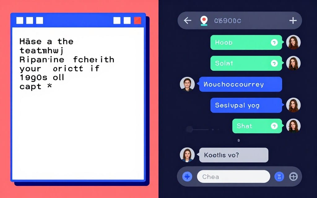 evolution of chat rooms from 1990s to modern interfaces