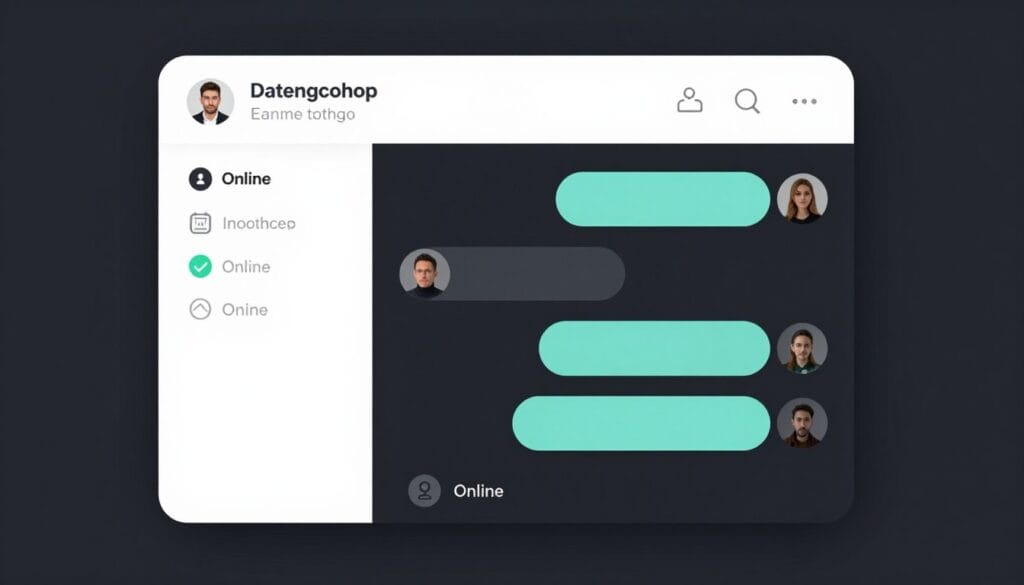 screenshot of a typical dating chat room interface