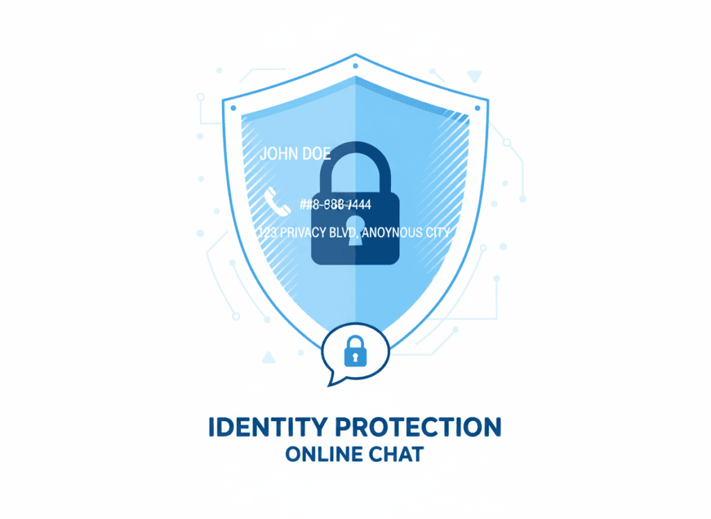 Digital privacy concept with locked personal information