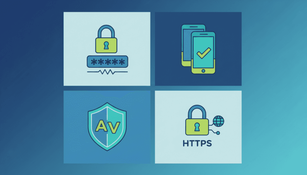Digital security best practices illustration