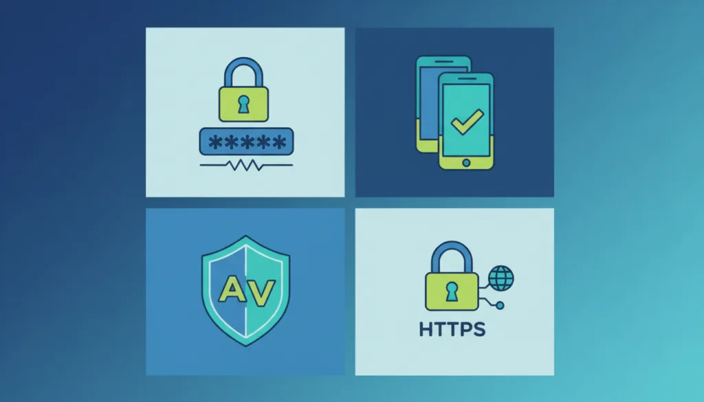 Digital security best practices illustration