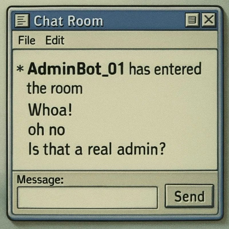 User with AdminBot username causing panic in a chat room