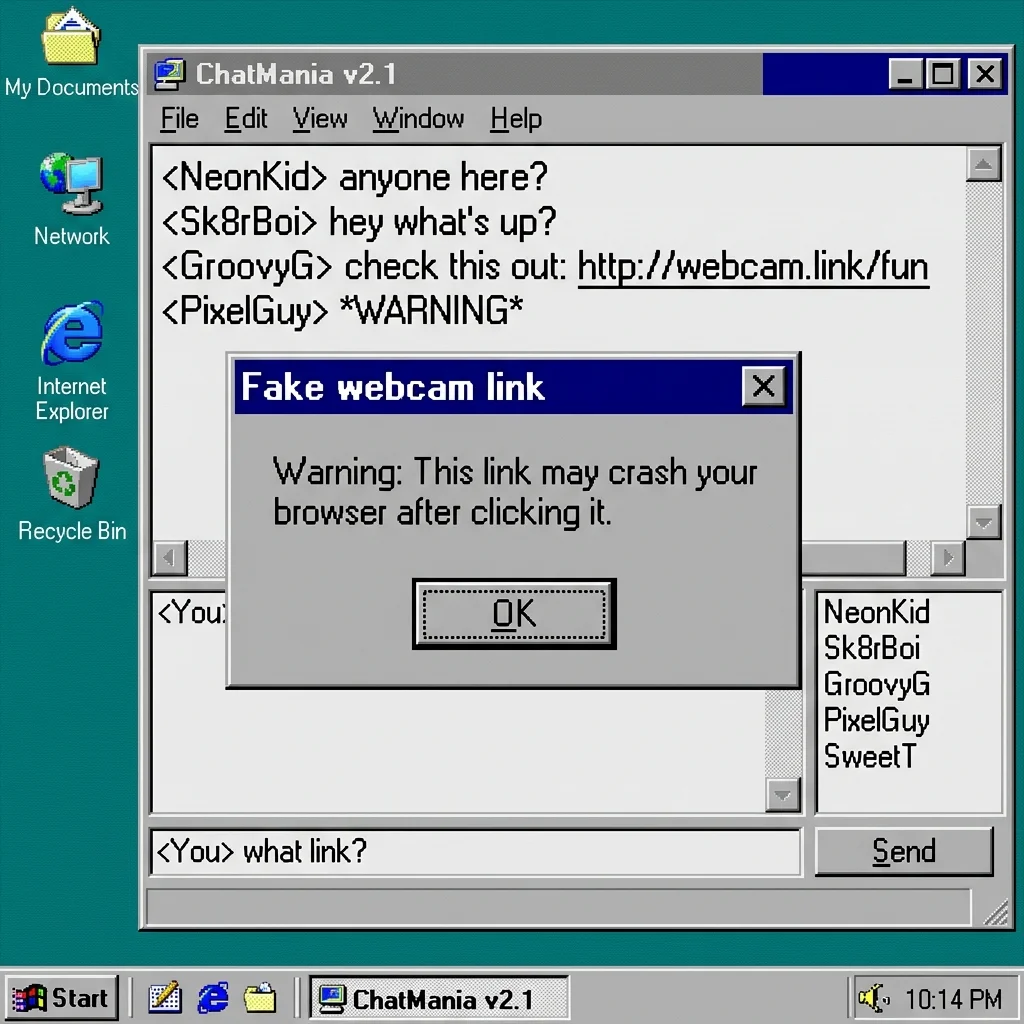 Fake webcam links causing browser chaos