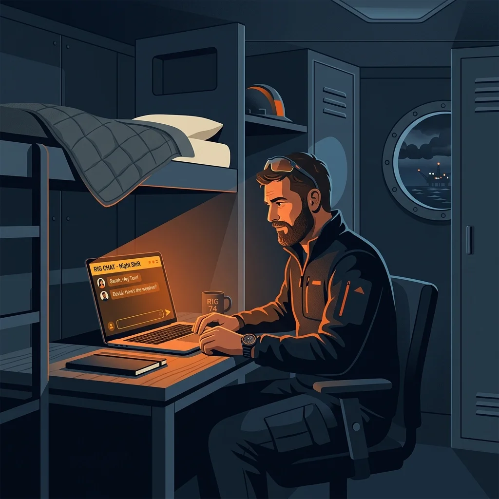 Aberdeen offshore workers using chat rooms to stay connected