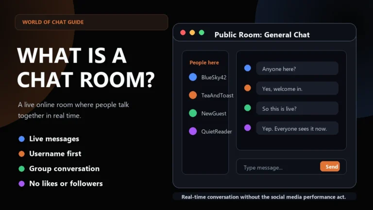What is a chat room guide graphic