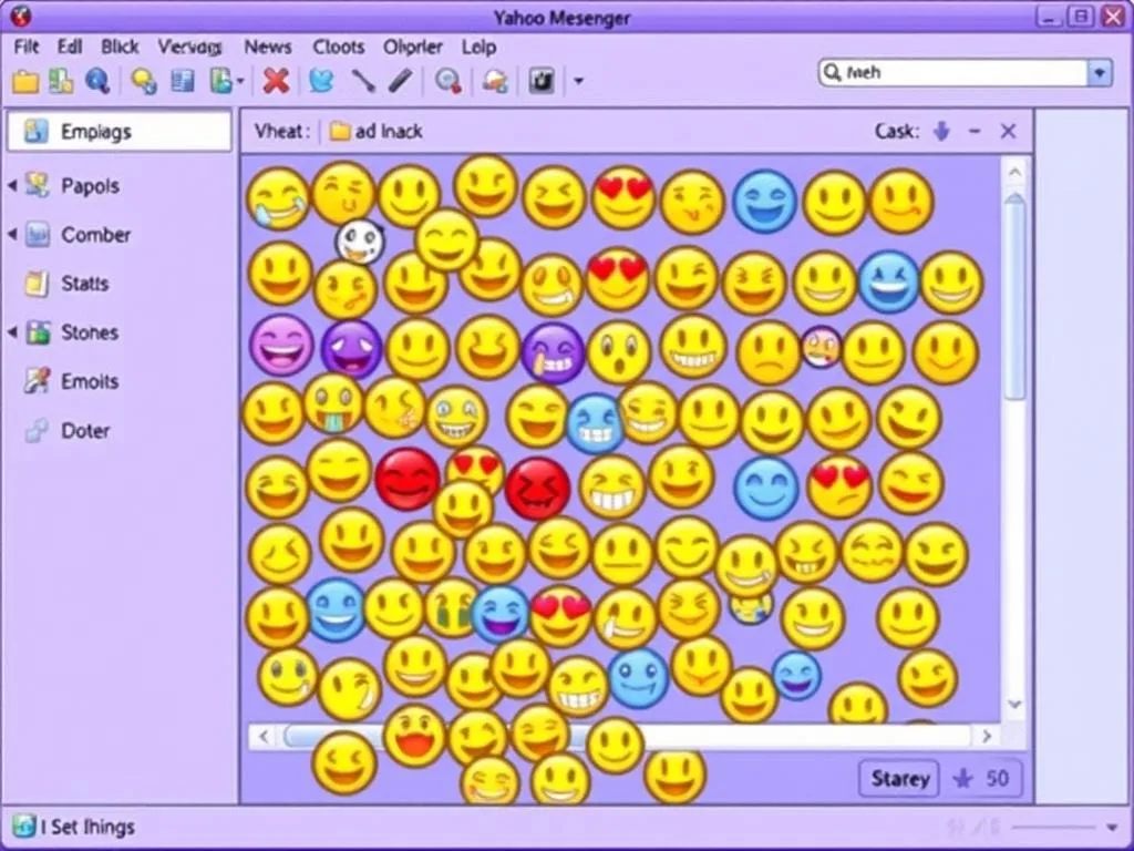 Yahoo Messenger smileys being spammed in a chat room